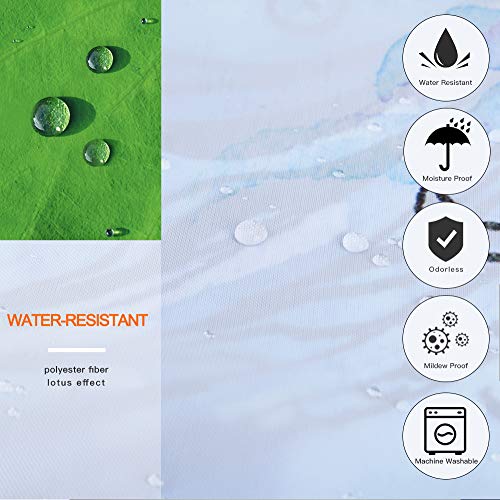 Guiffly Cortina Baño, Cortina de Ducha Resistente al Moho Poliéster, Cortina Baño con 12 Agujeros Reforzados para, Impermeable Lavable Shower Curtian, 180x180 cm