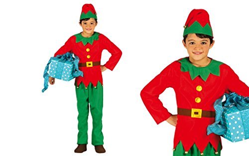 GUIRMA Elfo Disfraz de niña pequeña elfa de Santa Claus