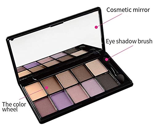 gujiu Ojo Paleta de Sombra, Impermeable y Resistente a Las Manchas, Deslumbrante luz Mate Sombra de Ojos en Polvo, Adecuado for Diferentes Ocasiones como el Ocio, salón, Fiesta, Boda, etc.