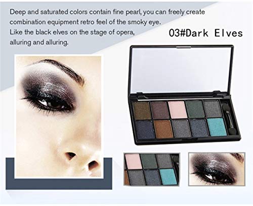 gujiu Ojo Paleta de Sombra, Impermeable y Resistente a Las Manchas, Deslumbrante luz Mate Sombra de Ojos en Polvo, Adecuado for Diferentes Ocasiones como el Ocio, salón, Fiesta, Boda, etc.