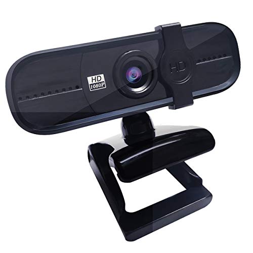 Guo Duo Webcam Full HD 1080P con Micrófono, Cámara web con Cubierta, para Computadora Portátil, Computadora, PC, Escritorio, Transmisión en vivo, Videollamada, Conferencia, Clase en Línea,Juego