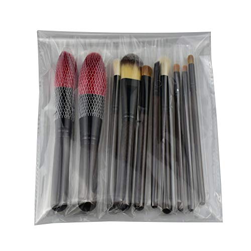 GUOCU Brochas de Maquillaje,10 pcs Set de Pinceles de Maquillaje Profesional con Bolsa de Viaje para Sombra de Ojos,Colorete,Polvo,Las Cejas Estilo 5+bolsa de plástico 10PCS