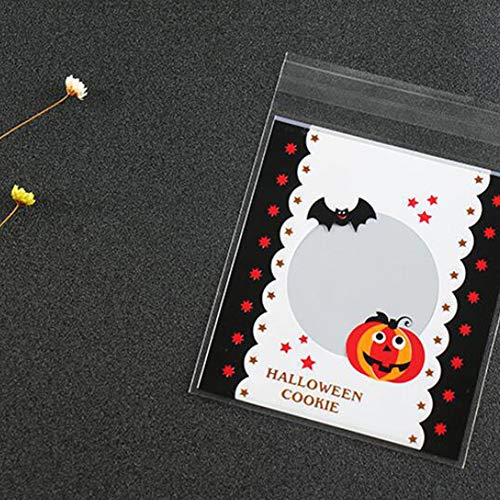 guojiwu 1 Juego De Halloween Caramelo Bolsas Bicarbonato De Embalaje Patrón De La Bolsa Auto-Adhesivo De La Bolsa De Moda Decoloración Calabaza Bolsa De Cookies Truco O De Goody Bolsa para Niños
