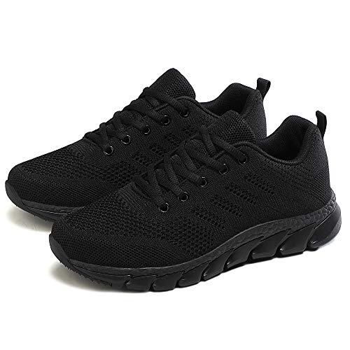 Guqi Zapatillas Deportivas de Mujer Running Zapatos para Correr Gimnasio Calzado（All Black.39EU