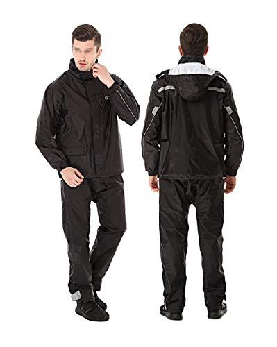 Guyuan Impermeable Pantalones de Lluvia Traje Adulto Batería Montar en Moto Dividir Chubasquero Hombre Delgado Senderismo Pesca al Aire Libre (Size : S)