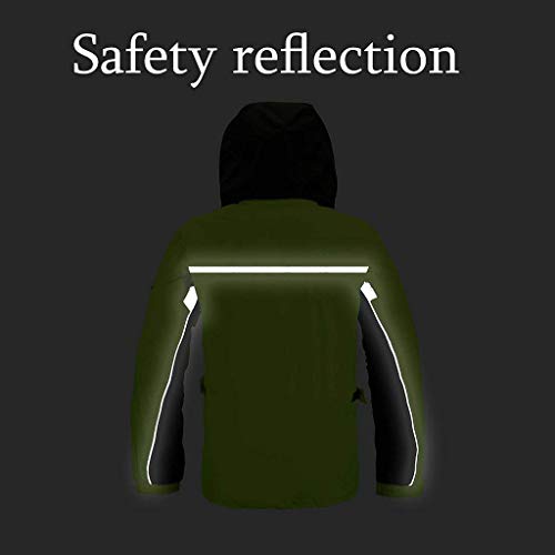 Guyuan Impermeable Pantalones de Lluvia Traje Adulto Batería Montar en Moto Dividir Chubasquero Hombre Delgado Senderismo Pesca al Aire Libre (Size : S)