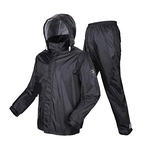 Guyuan Impermeable Pantalones de Lluvia Traje Adulto Batería Montar en Moto Dividir Chubasquero Hombre Delgado Senderismo Pesca al Aire Libre (Size : S)