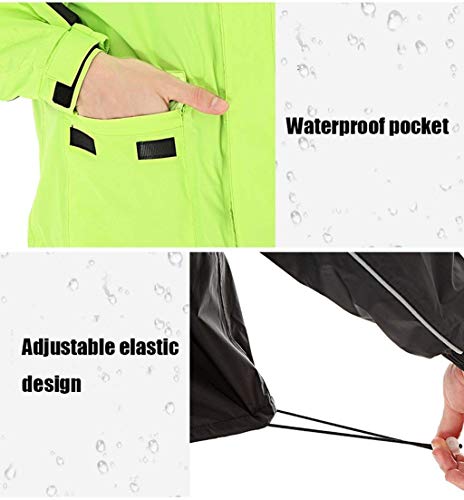 Guyuan Impermeable Pantalones de Lluvia Traje Adulto Batería Montar en Moto Dividir Chubasquero Hombre Delgado Senderismo Pesca al Aire Libre (Size : S)