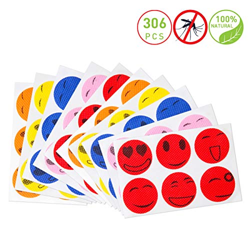 GWHOLE 306 Parches repelentes de Mosquitos Naturales, sin DEET, Pegatinas repelentes de Insectos para niños y Adultos