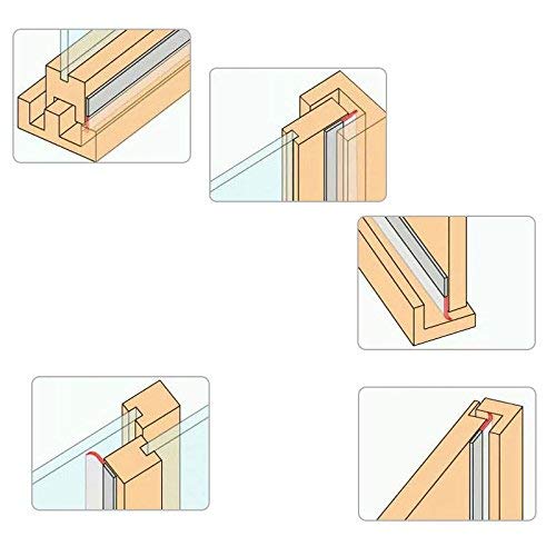 GWHOLE Burlete bajo Puerta Burlete Autoadhesivo de Goma de Silicona, 8M de largo Tira Aislamiento Acústico a Prueba de Viento Tira de Sellado a Prueba de Polvo