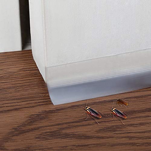 GWHOLE Burlete bajo Puerta Burlete Autoadhesivo de Goma de Silicona, 8M de largo Tira Aislamiento Acústico a Prueba de Viento Tira de Sellado a Prueba de Polvo