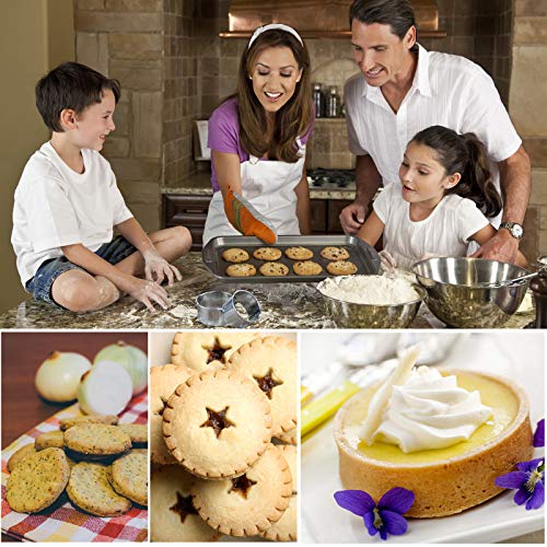 GWHOLE Juego de 12 Cortadores de Galletas Acero Inoxidableb Moldes para galletas Redondo para Pastel, Cookie, Fondant