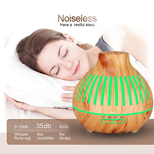 GXZOCK Humidificador Aceites Esenciales Ultrasónico 100ml Mini Difusor Aromaterapia de Vapor Frío con 7 Colores de LED y 2 Opciones de Niebla para Bebes Casa Habitacion Dormitorio Oficina etc - Negro