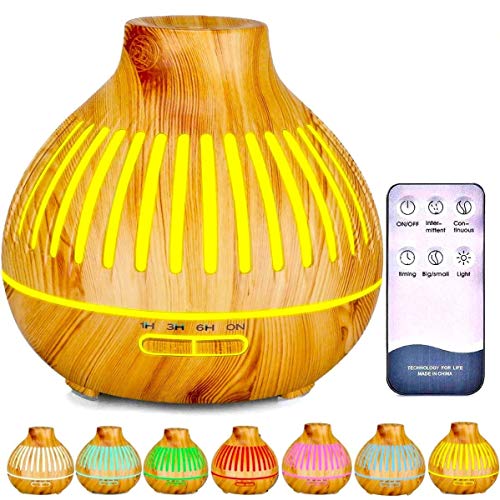 GXZOCK Humidificador Aceites Esenciales Ultrasónico 100ml Mini Difusor Aromaterapia de Vapor Frío con 7 Colores de LED y 2 Opciones de Niebla para Bebes Casa Habitacion Dormitorio Oficina etc - Negro