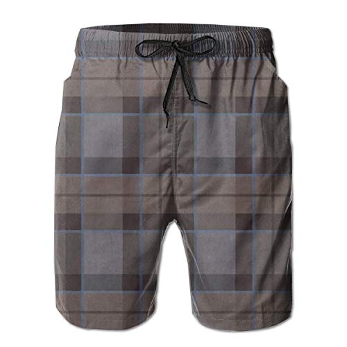 GYHJH Bañador para Hombre Outlander Fraser Tartan Plaid Shorts de Playa de Secado rápido con Bolsillos y Forro de Malla