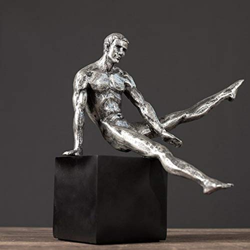 hacxiaoming Estatua Vintage Estatua Gimnasia Deporte Artes Decorativas Artesanía Regalo Joyería Decoración Casera Estilo Vintage Y Creativos Elementos Decorativos