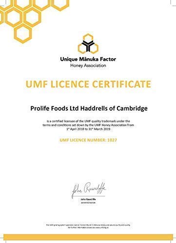 Haddrells of Cambridge Miel de Manuka | UMF 22+ MGO 1000+ | Miel de manuka pura premium de Nueva Zelanda | 250g