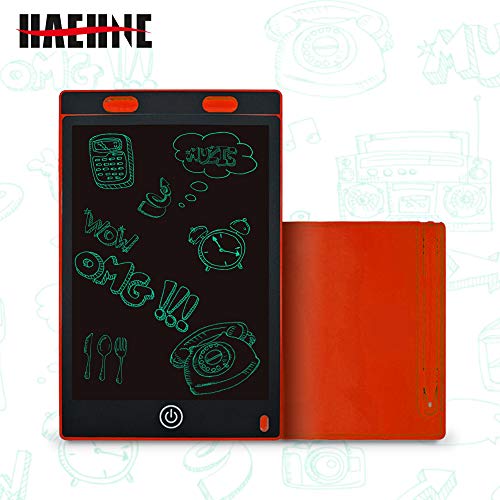 Haehne 12" LCD Writing Tablet, Tableta Gráfica, Tablets de Escritura LCD, Portátil Tableta de Dibujo Adecuada para el Hogar, Escuela, Oficina, Pintura, Mini Pizarra para Niños Que aprenden, Rojo