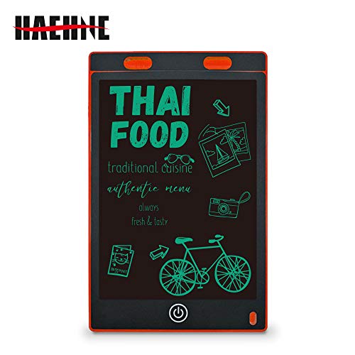 Haehne 12" LCD Writing Tablet, Tableta Gráfica, Tablets de Escritura LCD, Portátil Tableta de Dibujo Adecuada para el Hogar, Escuela, Oficina, Pintura, Mini Pizarra para Niños Que aprenden, Rojo