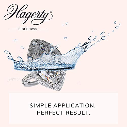 Hagerty Jewel - Baño de inmersión para piedras preciosas oro platino 170 ml - Limpiador eficaz de joyas diamantes zafiros rubíes - Baño de limpieza de joyas para un brillo renovado con cesta y cepillo