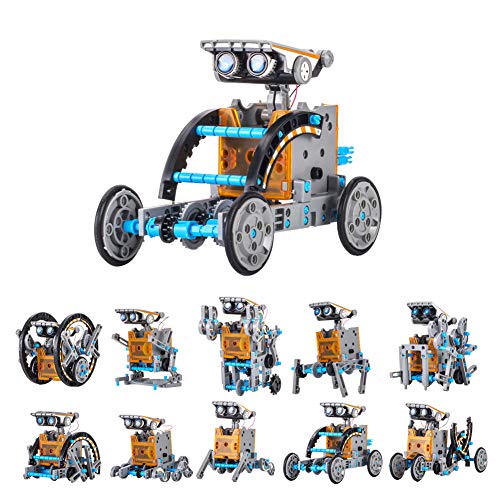 HahaGo Kit de Robótica Solar para Niños, Kit de Construcción Robotica Educativa, Juguetes 12-en-1 Edificio Educativo Juguete DIY Ciencia Experimento Kits 190pcs Conjunto