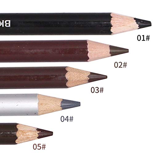 HaiQianXin 1 Unids Doble Cabeza de Lápiz de Cejas con Peine Cepillo Impermeable a Prueba de Manchas Lápiz de Cejas Cepillo Herramienta de Maquillaje Cosmético (Color : 3# Tawny)