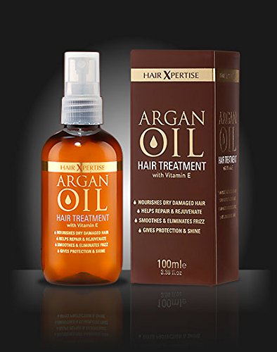Hair Xpertise - Aceite de argán marroquí, tratamiento para cabello dañado, nutre e hidrata el cabello seco, repara, suaviza y da vida a tu cabello. Para todo tipo de cabello, producto vegano, 100 ml.