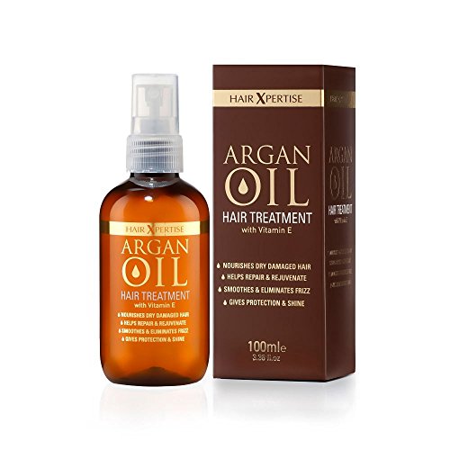 Hair Xpertise - Aceite de argán marroquí, tratamiento para cabello dañado, nutre e hidrata el cabello seco, repara, suaviza y da vida a tu cabello. Para todo tipo de cabello, producto vegano, 100 ml.