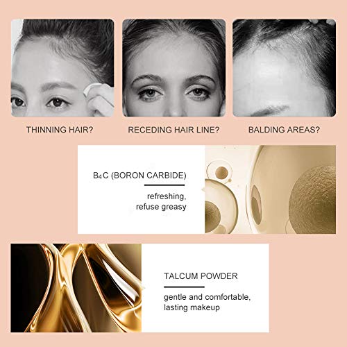 Hairline Powder, Hairline Shadow, Hairline Shadow Powder, Preparación en Polvo/Corrector/Corrector Para Espesar el Cabello Para Hombres y Mujeres, 3g Brown Marrón Natural）