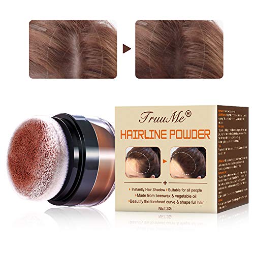 Hairline Powder, Hairline Shadow, Hairline Shadow Powder, Preparación en Polvo/Corrector/Corrector Para Espesar el Cabello Para Hombres y Mujeres, 3g Brown Marrón Natural）
