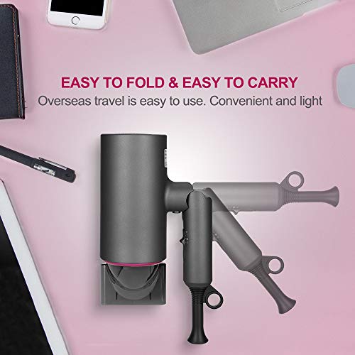 HALOVIE Secador de Pelo Profesional 1600W Potente Secador de Cabello Función Iónico Mango Plegable 3 Ajustes de Temperatura con Difusor Botón de Aire Frío Secado Rápido con Peine para Casa Viaje