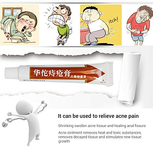 Halsey99 Planta 25g Hemorroides Pomada Natural a Base de Plantas Potente Tratamiento de Las hemorroides Crema para Las hemorroides externas e internas