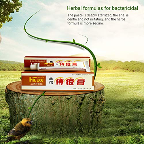 Halsey99 Planta 25g Hemorroides Pomada Natural a Base de Plantas Potente Tratamiento de Las hemorroides Crema para Las hemorroides externas e internas