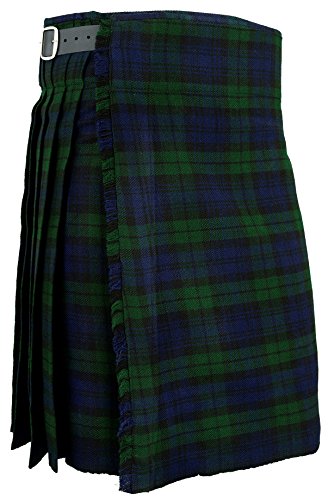 Hamilton Kilts Falda Escocesa Vestido Tierras Altas Tradicional Hombres Kilt -Blackwatch, W36