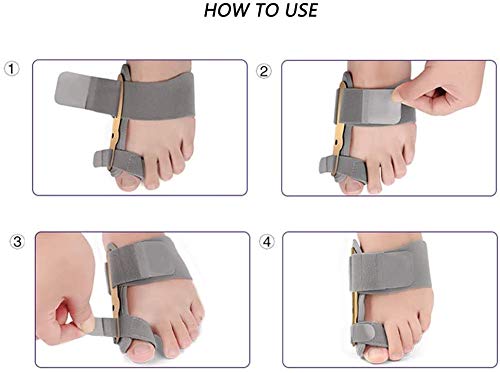 Hammer Corrector de juanetes, juanetes Alivio de la Manga con Suave cojín de Gel de Reuseable del Separador de Puntera Calcetines, juanetes férulas Excelente for Hallux Valgus y articulación del Dedo