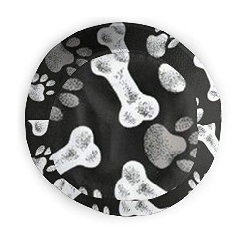 Hangdachang Dog Bones Travel Bucket Beach Sun Hat para hombres y mujeres de ala ancha Sombrero de pescador Sombrero de cubo para exterior negro