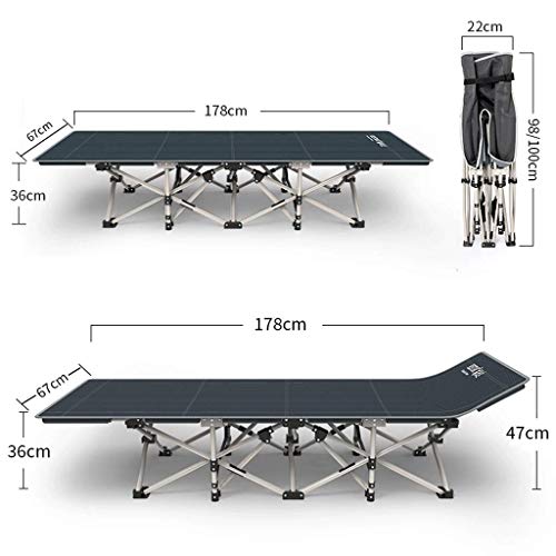 haozai Cómoda Cama Plegable De Invitados con Colchón De Espuma 178x67x36cm De Altura + Almohada Viscoelastica, Estable Armadura De Metal Tablillas De Cama Individual Y Colchón Ortopédico