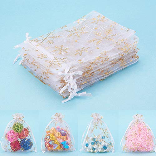 Haplws Bolsas de Organza Bolsas de joyería Bolsas de Regalo de Boda Bolsas de Chocolate Dulces para Bolsas de Boda Bolsas y Fiesta de cumpleaños 100 Piezas