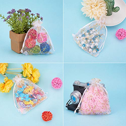 Haplws Bolsas de Organza Bolsas de joyería Bolsas de Regalo de Boda Bolsas de Chocolate Dulces para Bolsas de Boda Bolsas y Fiesta de cumpleaños 100 Piezas