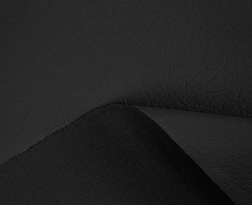 HAPPERS 1 Metro de Polipiel para tapizar, Manualidades, Cojines o forrar Objetos. Venta de Polipiel por Metros. Diseño Beckham Color Negro Ancho 140cm