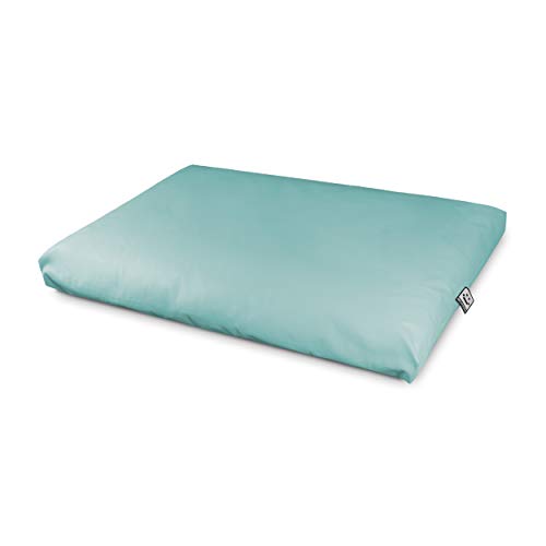 HAPPERS Cojín Impermeable y Desenfundable para Palets en Polipiel Exterior Azul Cielo 120x80x20