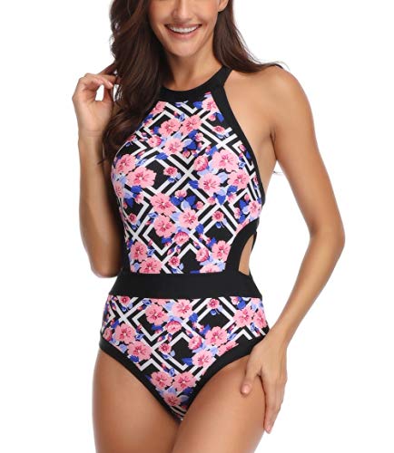 Happy Cherry - Bañador Familiar Iguales para Madre e Hija Conjunto de una Piezas de Baño Verano Playa Piscina Bikini de Playa Estampado Floral