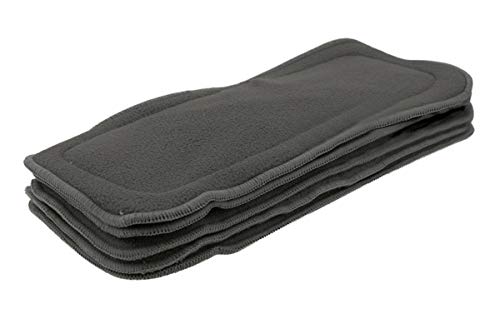 Happy Cherry Pack de 12 Insertos de de 4 Capas Absorbente Antibacterial Desodorante de Carbón de Bambú Reutilizables para Bebés Pañales de Tela