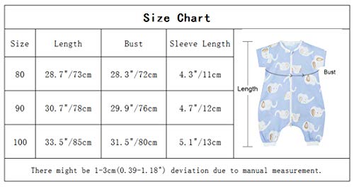 Happy Cherry - Saco de Dormir Bebé Recién Nacido Algodón Infantil Transpirable Cremallera con Pies Suave Bolsa de Dormir Estampado Lindo Sleepingbag for Baby