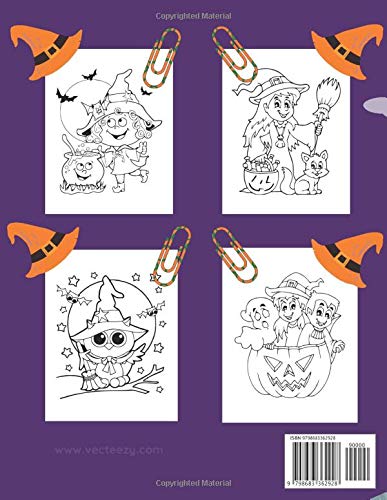 Happy Halloween Coloring Book For Kids: Amazing Haloween Night Coloring Pages For Girls And Boys