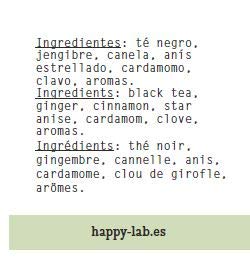 Happy-Lab Indian Chai Té Infusión - 14 pirámides