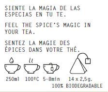 Happy-Lab Indian Chai Té Infusión - 14 pirámides