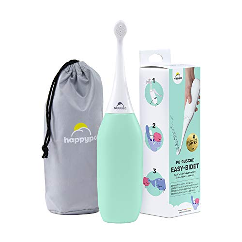 HAPPYPO Easy-Bidet - Para la higiene íntima y ducha femenina Una limpieza y un bienestar excelente ︎ Ecológico ︎ No requiere baterías, incluye bolsa de viaje ︎ delicado con la piel irritada