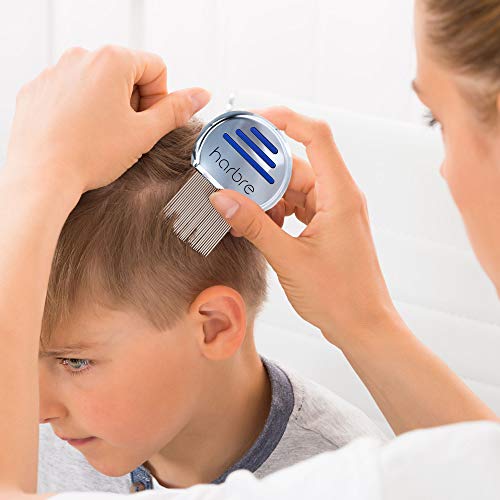 Harbre Paquete de 3 Peines Profesionales para Eliminar Piojos de Acero Inoxidable de Alta Calidad Reutilizables