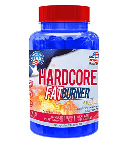 Harcore Fat-Burner | Quemador de Grasa| Adelgazar sin deporte| Para Mujeres y Hombres | Pérdida de Peso |90 Cápsulas| Para Dieta Keto|100% Natural|Vegano|Sin Gluten|Hecho en UE